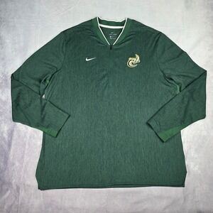 Nike UNC Charlotte‎ 49ers Jacket Mens 2XL Green 1/4 Zip Pullover Dri Fit XXL